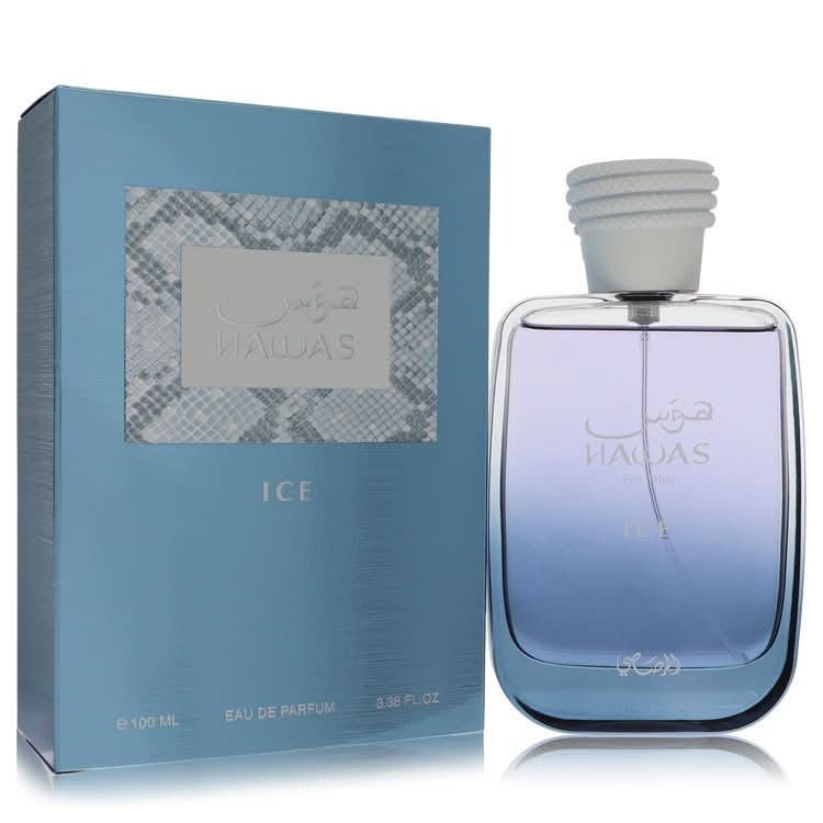 Hawas Ice by Rasasi Eau De Parfum Spray 3.3 oz for Men
