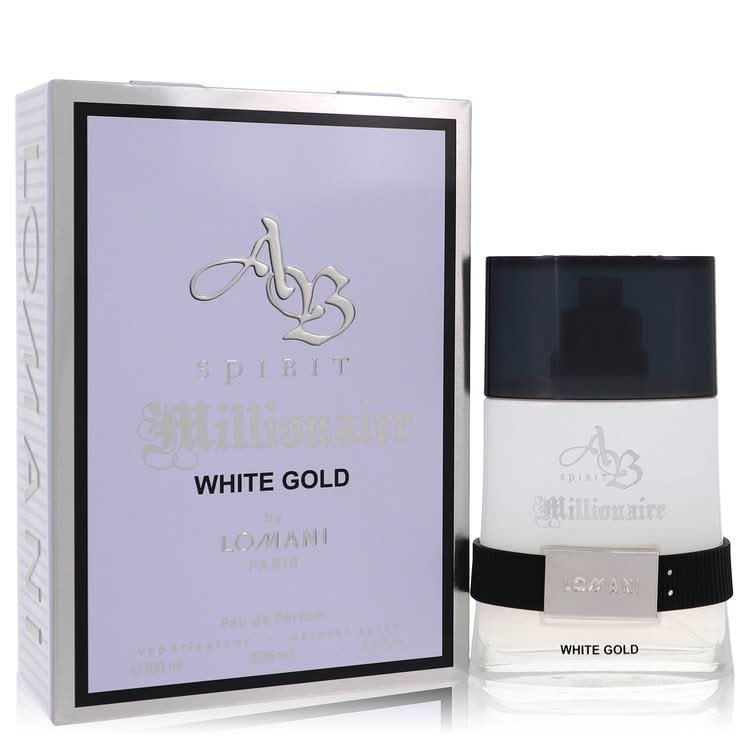 Ab Spirit Millionaire White Gold by Lomani Eau De Parfum Spray 3.3 oz for Men - The Melanated's Fundamentals