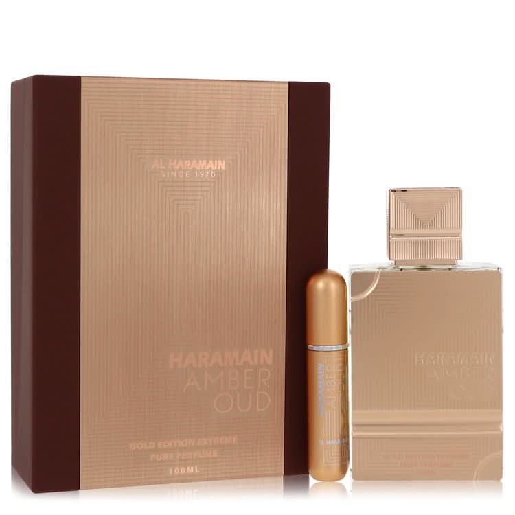 Al Haramain Amber Oud Gold Edition Extreme by Al Haramain Gift Set 3.4 oz 3.4 Pure Perfume Spray + 0.34 oz Refillable Spray for Women - The Melanated's Fundamentals