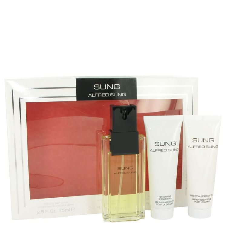 Alfred SUNG by Alfred Sung Gift Set - 3.4 oz Eau De Toilette Spray + 2.5 oz Body Lotion + 2.5 oz Shower Gel for Women - The Melanated's Fundamentals