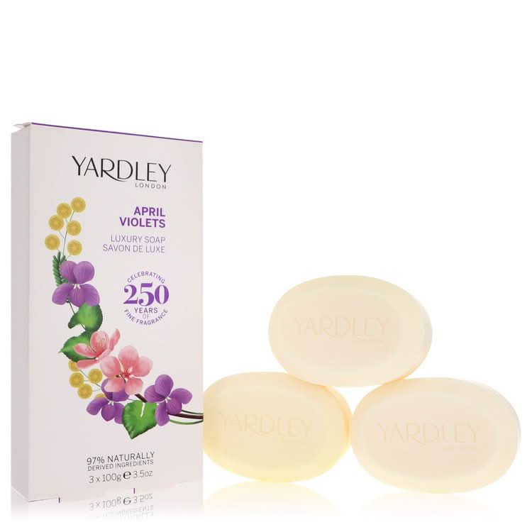 April Violets by Yardley London 3 x 3.5 oz Soap 3.5 oz for Women - The Melanated's Fundamentals