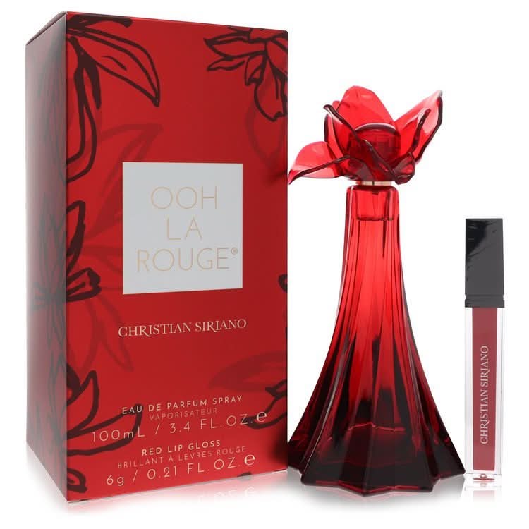 Christian Siriano Ooh La Rouge by Christian Siriano Eau De Parfum Spray + 0.21 oz Red Lip Gloss 3.4 oz for Women - The Melanated's Fundamentals
