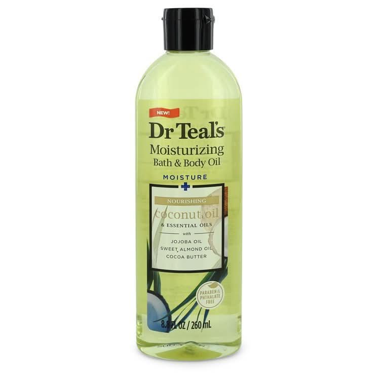 Dr Teal's Moisturizing Bath & Body Oil by Dr Teal's Nourishing Coconut Oil with Essensial Oils, Jojoba Oil, Sweet Almond Oil and Cocoa Butter 8.8 oz for Women - The Melanated's Fundamentals