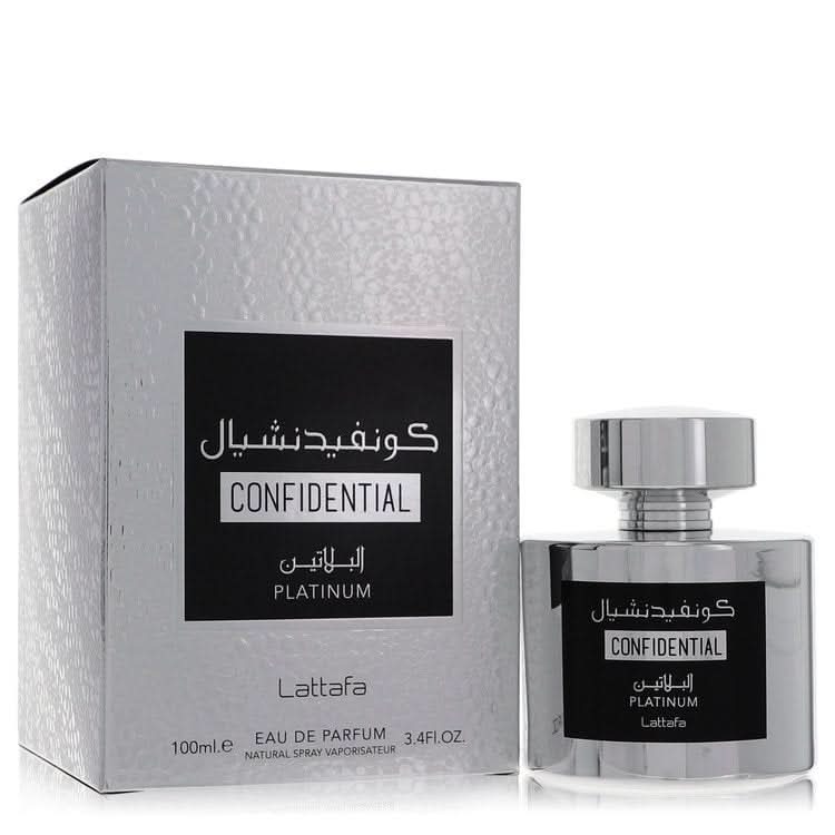 Lattafa Confidential Platinum by Lattafa Eau De Parfum Spray (Unisex) 3.4 oz for Men - The Melanated's Fundamentals