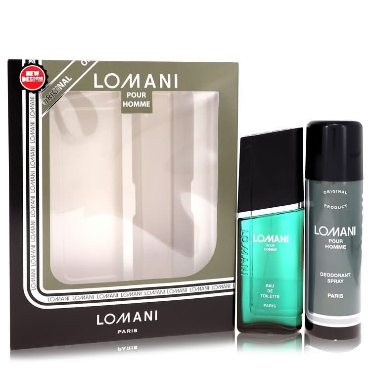 Lomani by Lomani Gift Set - 3.4 oz Eau De Toilette Spray + 6.7 oz Deodorant Spray for Men - The Melanated's Fundamentals