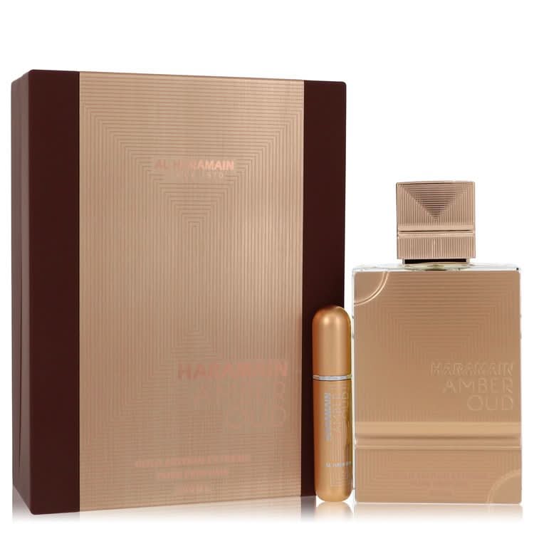 Al Haramain Amber Oud Gold Edition Extreme by Al Haramain Gift Set 6.7 oz 6.7 Pure Perfume Spray + 0.34 oz Refillable Spray for Women - The Melanated's Fundamentals