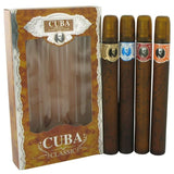 Cuba Gold by Fragluxe Gift Set - Cuba Variety Set includes All Four 1.15 oz Sprays, Cuba Red, Cuba Blue, Cuba Gold and Cuba Orange for Men - The Melanated's Fundamentals