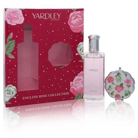 English Rose Yardley by Yardley London Gift Set - 4.2 oz Eau De Toilette Spray + Compact Mirror for Women - The Melanated's Fundamentals