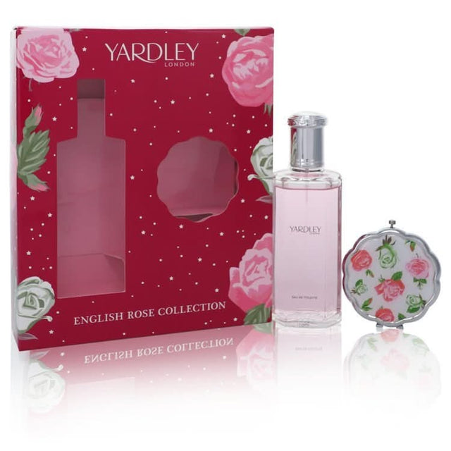 English Rose Yardley by Yardley London Gift Set - 4.2 oz Eau De Toilette Spray + Compact Mirror for Women - The Melanated's Fundamentals