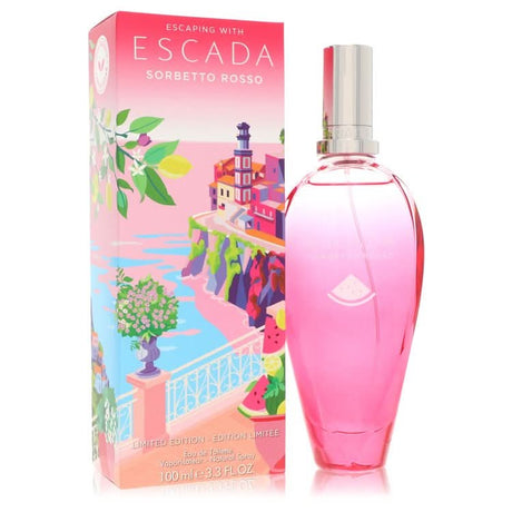 Escada Sorbetto Rosso by Escada Eau De Toilette Spray (Limited Edition) 3.3 oz for Women - The Melanated's Fundamentals