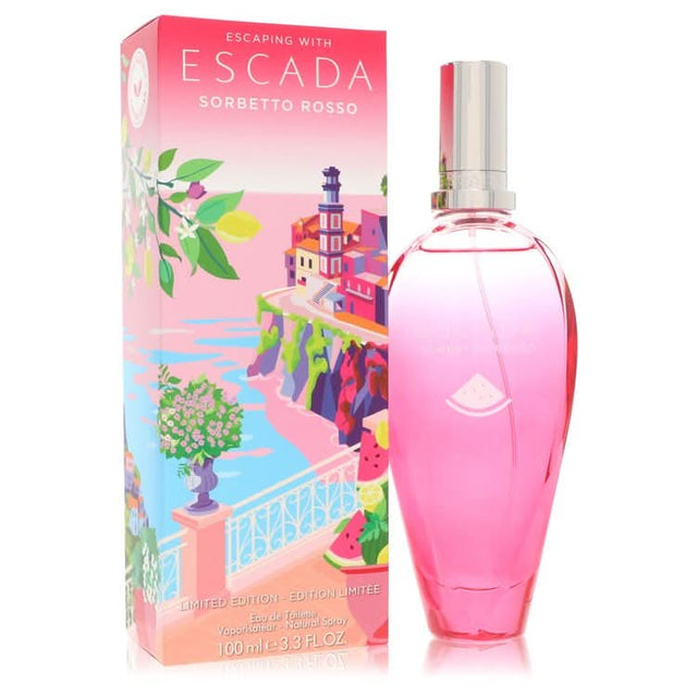 Escada Sorbetto Rosso by Escada Eau De Toilette Spray (Limited Edition) 3.3 oz for Women - The Melanated's Fundamentals