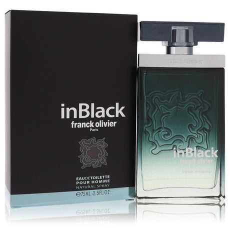 Franck Olivier In Black by Franck Olivier Eau De Toilette Spray 2.5 oz for Men - The Melanated's Fundamentals