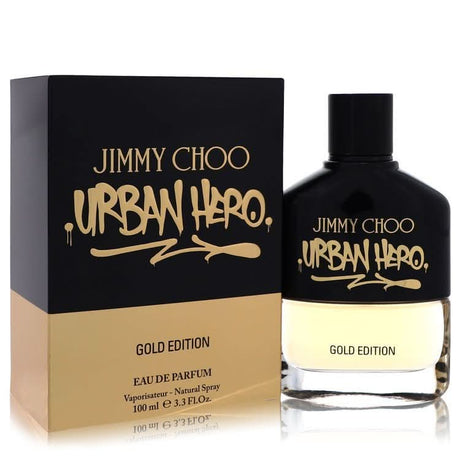 Jimmy Choo Urban Hero Gold Edition by Jimmy Choo Eau De Parfum Spray 3.3 oz for Men - The Melanated's Fundamentals
