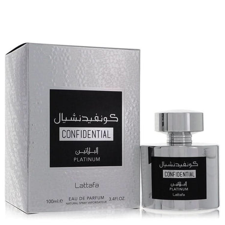 Lattafa Confidential Platinum by Lattafa Eau De Parfum Spray (Unisex) 3.4 oz for Men - The Melanated's Fundamentals