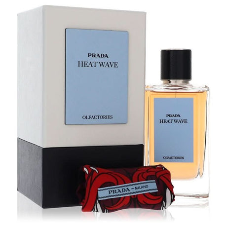 Prada Olfactories Heat Wave by Prada Eau De Parfum Spray with Gift Pouch (Unisex) 3.4 oz 3.4 oz Eau de Parfum Spray + Gift Pouch for Men - The Melanated's Fundamentals