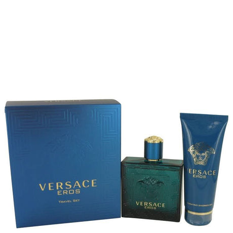 Versace Eros by Versace Gift Set - 3.4 oz Eau De Toilette Spray + 3.4 oz Shower Gel for Men - The Melanated's Fundamentals