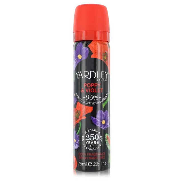 Yardley Poppy & Violet by Yardley London Body Fragrance Spray 2.6 oz for Women - The Melanated's Fundamentals